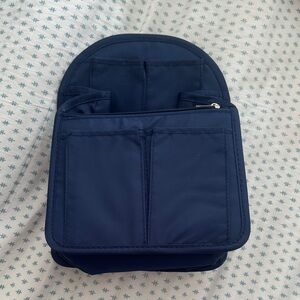Navy blue mini backpack organizer